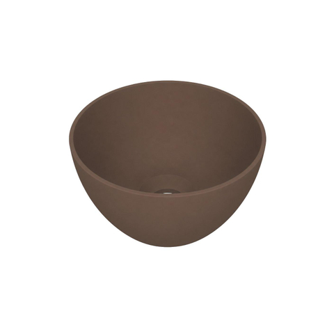 Arcqua Olivia Waskom - 22x22cm - rond - opbouw - mat chocola SW1584222