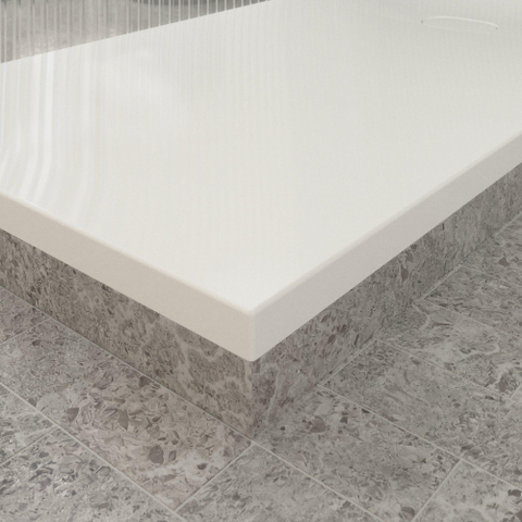 Villeroy & Boch Ecora douchebak - 170x90x4.5cm - afvoer korte zijde - white alpine (wit) SW1558978
