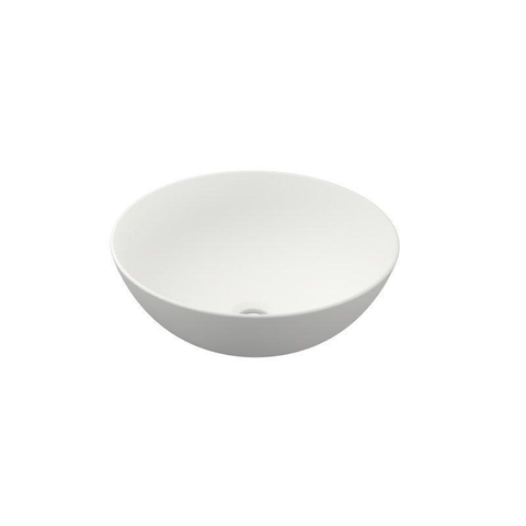 INK Otello Large vasque à poser - 40x40x12cm - rond - porcelaine blanche mate SW411449