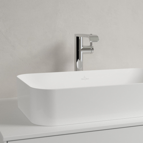 Villeroy & Boch finion opzetwastafel - 60x35cm - zonder kraangat - zonder overloop CeramicPlus - White Alpine (glans wit) SW106464