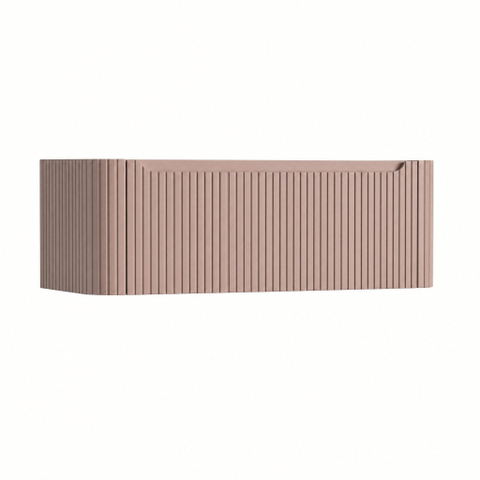 H&R Badmeubelen Juice Wastafelonderkast - 120x45x40cm - afgeronde hoeken - 3D-front - 1 lade - geïntegreerde greep - strawberry SW1259260
