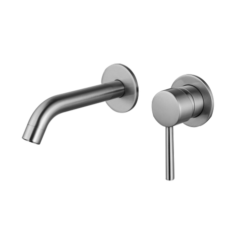 Fortifura Calvi Wastafelkraan - inbouw - met inbouwdeel - PVD - geborsteld RVS SW377860