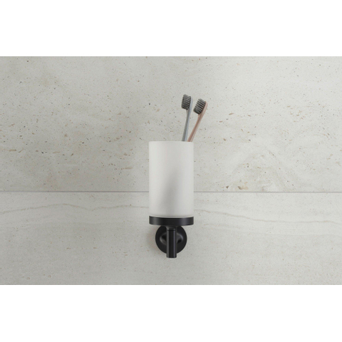 Duravit Starck T Tandenborstelhouder - matglas - mat zwart SW297076