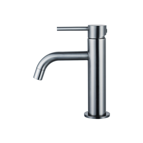 Fortifura Calvi Slim Wastafelkraan - 17.4cm - opbouw - PVD - geborsteld gunmetal (antraciet) SW766538