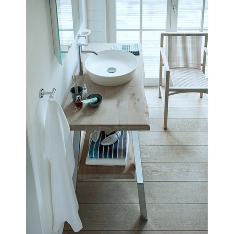 Duravit Cape cod Opzetwastafel - 43x43cm - zonder kraangat - zonder overloop m.wit - mat wit SW297014