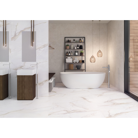 ÉCHANTILLON Terravito Tovaro carreau mural et de sol - 120x120cm - 10.7mm - Carré - rectifié - Aspect pierre naturelle - Blanc Mat SW735616