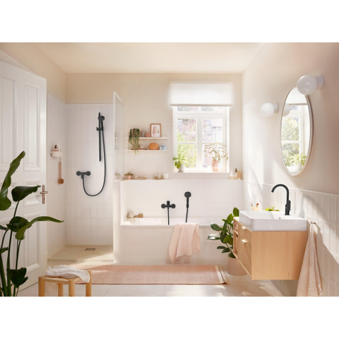 Hansgrohe Rebris s Eengreeps badmengkraan - opbouw - met 2 flow rates - mat zwart SW803028