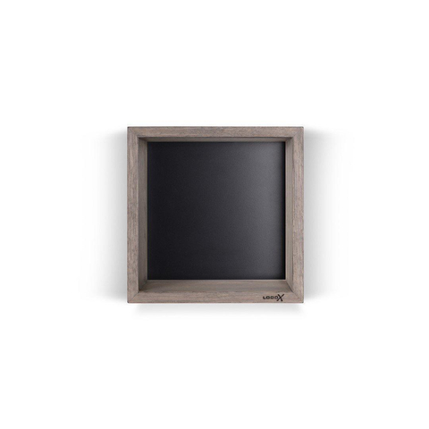 Looox Wood collection Boîte murale 30x30cm avec plaque arrière noir mat chêne noir mat SW73167