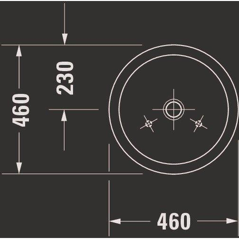 Duravit Starck 1 - opbouw wastafel - 46cm - zonder kraangat - zonder overloop - glans wit 0308307