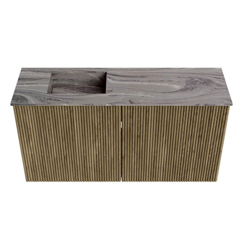 Mondiaz JOYA-DLUX 80cm toiletmeubel - kleur Dusk - Wastafel FAYE positie Links 1 kraangat kleur Sombra. SW1426136