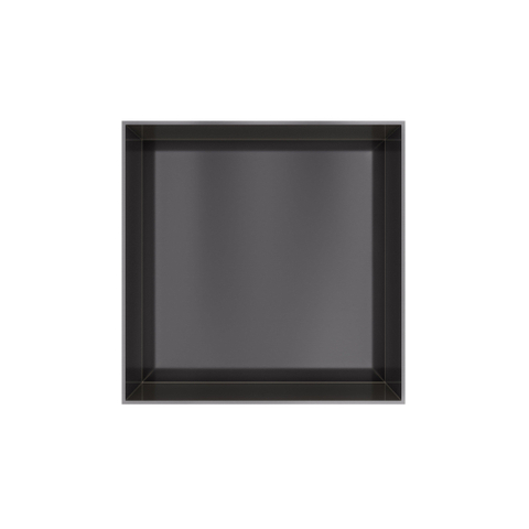 Hotbath &MORE Inbouwbox of inbouwnis - 30x30x10 - frameless - PVD - geborsteld zwart SW1246556