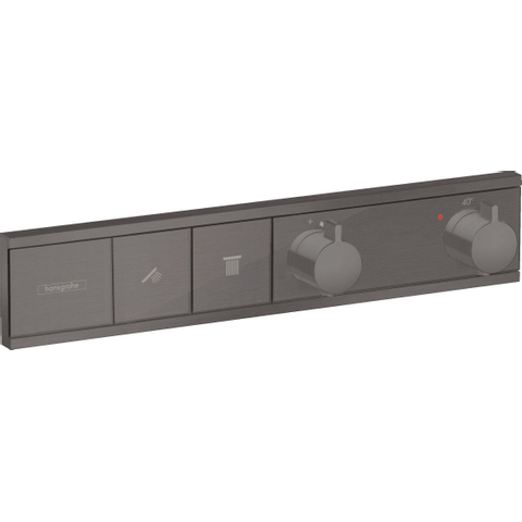 Hansgrohe Rainselect Afbouwdeel - voor inbouw douchekraan - thermostatisch - voor 2 functies - 45.6x90cm - thermostaat - hoogglans zwart chroom SW385573