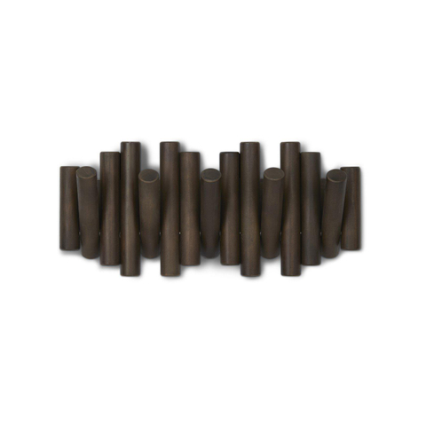 Umbra Picket handdoekhaak 38x17x4cm Dennenhout Verouderd walnoot TWEEDEKANS OUT14475