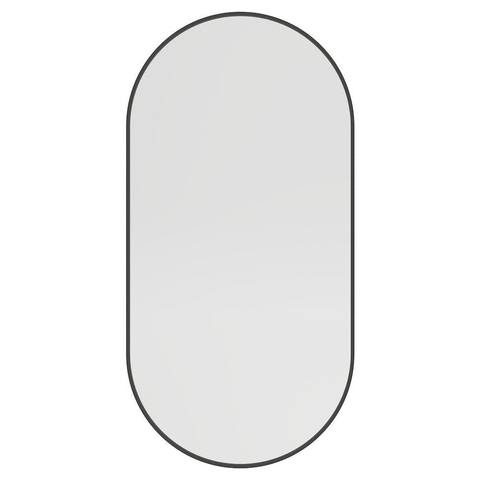Haceka Deco miroir – forme de pilule – 40 x 80 cm – Noir mat SW1102384