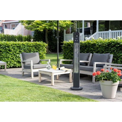 Eurom Chauffage de terrasse Q-Tower 2000 RCD 20m2 2000 watt Noir SW877015