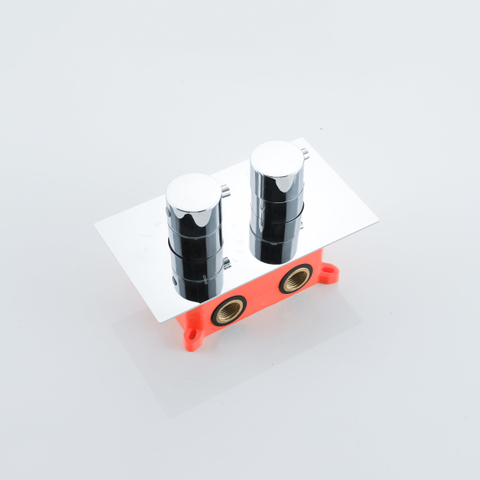 Fortifura Calvi Thermostatische Inbouwkraan - inclusief inbouwdeel - verchroomd chroom SW721166