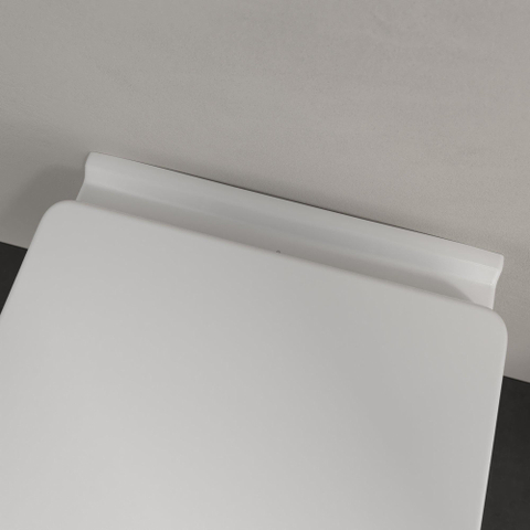 Villeroy & Boch O.novo pack combiné avec WC suspendu à fond creux Compact 49cm avec abattant avec softclose et quick release céramique+ blanc 0124081