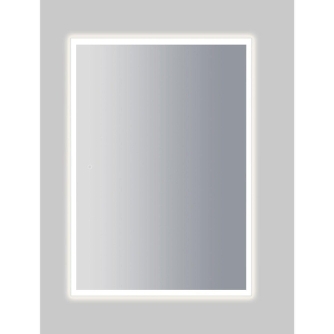 Adema Oblong miroir 60x70cm incluant des lampes à led dimmables avec chauffage du miroir avec interrupteur à écran tactile SW523322