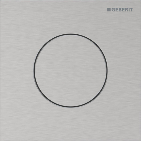 Geberit Type 40 urinioir bedieningsplaat - pneumatisch - rond - rvs geborsteld/easy-to-clean - rvs geborsteld SW1237137
