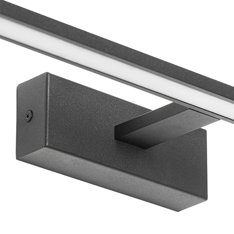 QAZQA Jerre Applique murale - 62x13,5x5,5cm - LED incluse - IP44 - noir mat SW1187230