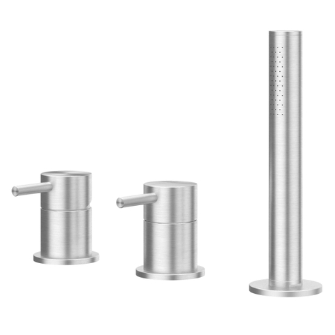 IVY Concord Combinaison pour bord de baignoire - 3 voies - mitigeur - douchette extractible - sans bec - RVS316 - brossé SW1031138