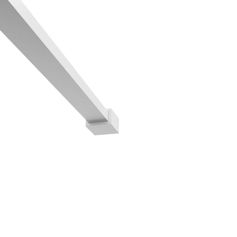 FugaFlow Eccelente Vetro Cabine de Douche - 100x140x200cm - charnières - poignée de porte - barre de stabilisation - plat - verre de sécurité clair - Mat blanc SW1222622