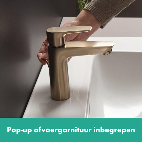 Hansgrohe Talis e 1 greeps wastafelkraan - 110 PopUp - trekwaste - geborsteld brons SW358784
