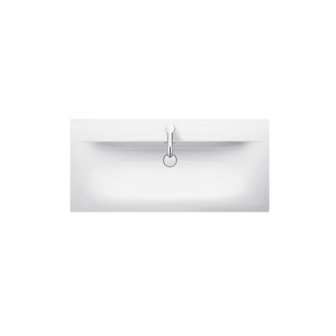 Duravit Viu Meubelwastafel - 103x49cm - met kraangat - met overloop - wit SW297108
