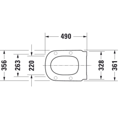 Duravit D-code Vital WC-zitting - 49x36.1x4.3cm - met softclose - met quickrelease - kunststof - afneembaar - wit glanzend 0295866
