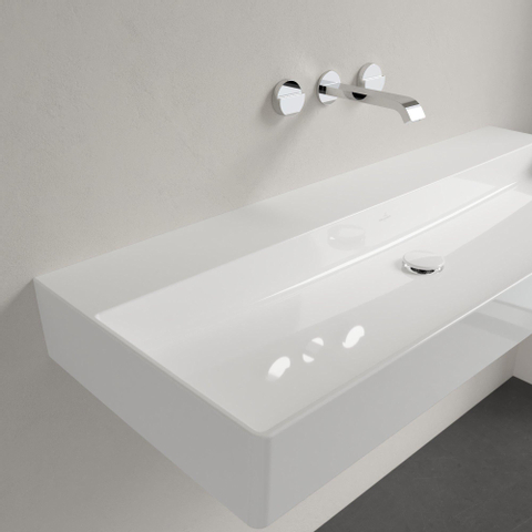 Villeroy & Boch memento 2.0 wastafel - 120x47cm - zonder kraangat - zonder overloop - White Alpine (glans wit) SW479738