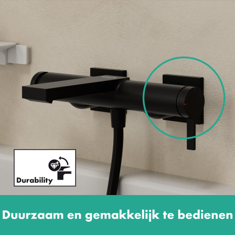 Hansgrohe Tecturis E Eengreeps badmengkraan - opbouw - mat zwart SW918755