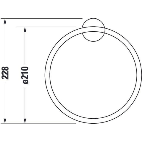 Duravit Starck T Handdoekring - diameter 21cm - mat zwart SW297099