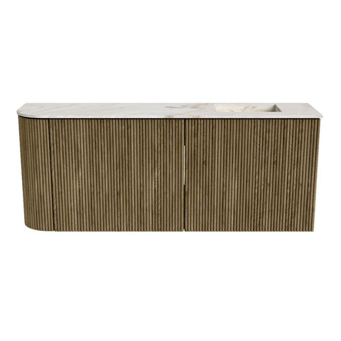 Mondiaz JOYA-DLUX 101.6cm toiletmeubel - ronding links kleur Dusk - Wastafel FAYE positie Rechts Zonder kraangat kleur Frappe. SW1423095
