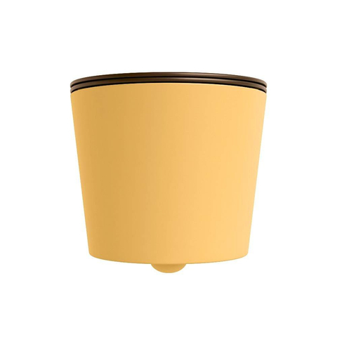 Mondiaz LAVIE hangtoilet – spoelrandloos – 36 x 53 cm – met softclose zitting – Ocher (geel), zitting Rust (bruin) SW1208703