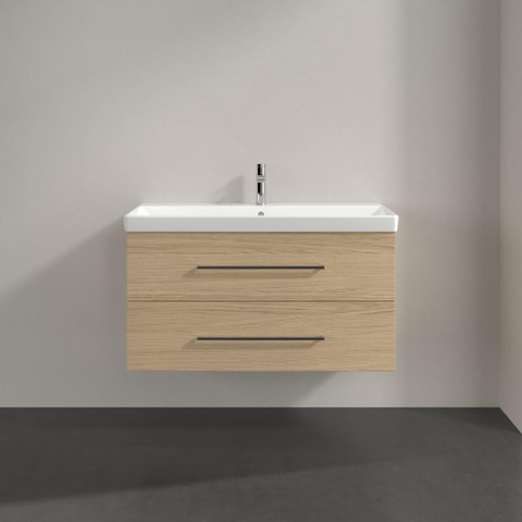 Villeroy & Boch Avento wastafelonderkast - 97.6x51.4cm - 2 lades - Nordic Oak (hout) SW479510