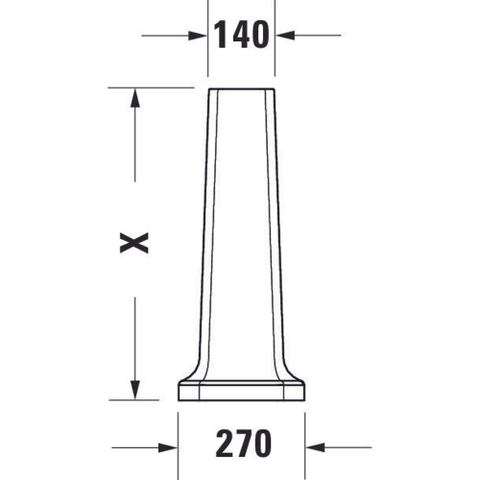 Duravit Serie 1930 Zuil - 270x675x260mm - wit 0295602