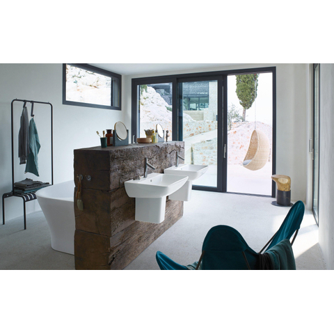 Duravit ME by Starck wastafel 60x46cm met 1 kraangat met overloop met wondergliss wit SW84150