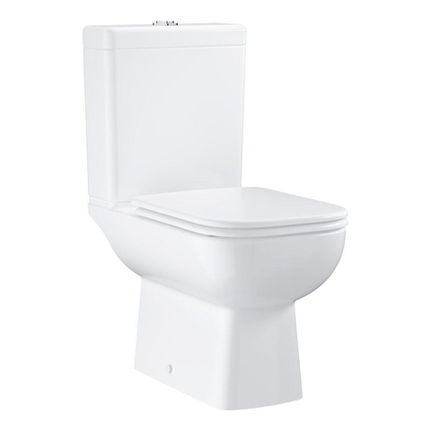 Grohe Start Edge Pack WC sur pied - 38.4x66.8x82.5cm - sans bride - avec réservoir - arrivée en dessous - abattant softclose et quickrelease - Blanc SW878153