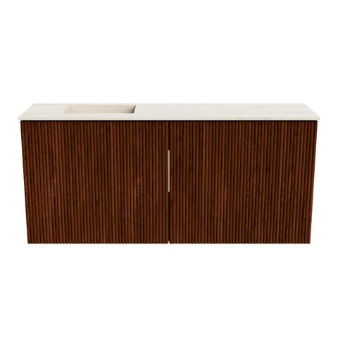Mondiaz JOYA-DLUX 90cm toiletmeubel - kleur Ruby - Wastafel FAYE positie Links 1 kraangat kleur Meli. SW1425364
