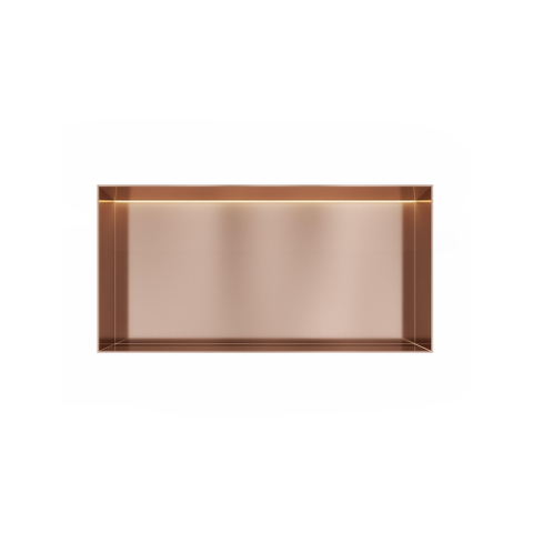 Hotbath &MORE Inbouwbox of inbouwnis - 30x60x10 - frameless + LED - PVD - geborsteld koper SW1246573