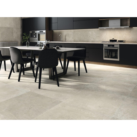 ÉCHANTILLON Terravito Arluna carreau mural et de sol - 80x80cm - 10.5mm - Carré - rectifié - Aspect marbre - Beige mat SW736042