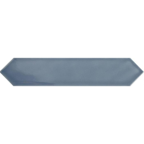 ÉCHANTILLON Terravito Ulvara carreau mural - 6,5x33,2cm - 8mm - Hexagone - Bleu brillant SW736303