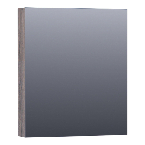 BRAUER Impress Deluxe armoire de toilette - 60x70x15cm - éclairage interne et externe - 1 porte miroir double face à droite Driftwood SW499537