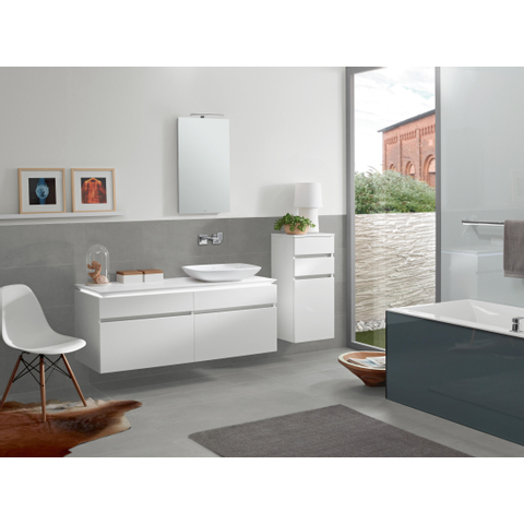 Villeroy & Boch Squaro edge 12 bad quaryl rechthoekig - 190x90x45cm - inclusief poten en afvoer /overloopcombinatie - glans wit 0942248