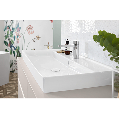 Villeroy & Boch Collaro meubelwastafel - 100x47cm - met overloop - 1 kraangat CeramicPlus - White Alpine (glans wit) SW358336