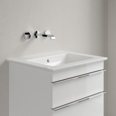 Villeroy & Boch venticello wastafel - zonder kraangat - 60x50cm - met overloop - White Alpine (glans wit) 1025154