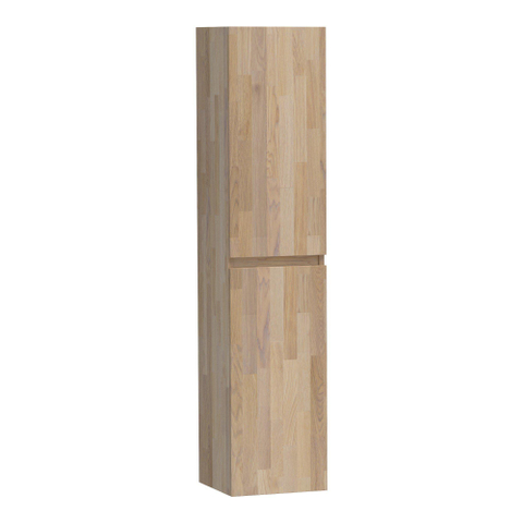 BRAUER Joy Armoire de salle de bains - 160x35x35cm - 2 portes - sans poignée - ouvrant à gauche ou à droite - chêne gris à aboutage SW392923