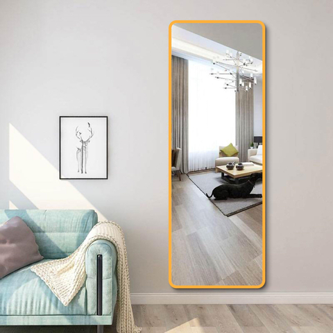 Saniclass Retro Line miroir – rectangle – 50 x 140 cm – Or mat SW643422