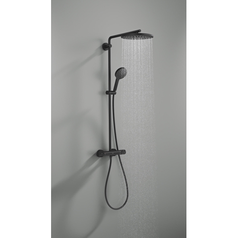 GroheVitalio Joy+douchesysteem met hoofddouche en handdouche280mmMat Zwart SW1590068