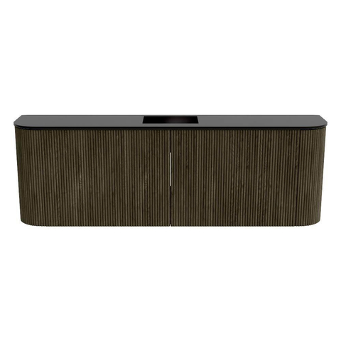 Mondiaz JOYA 123.2cm meuble de salle de bains - arrondis gauche et droite couleur Shadow - Vasque FAYE position Milieu 1 trou de robinet couleur Urban. SW1421527